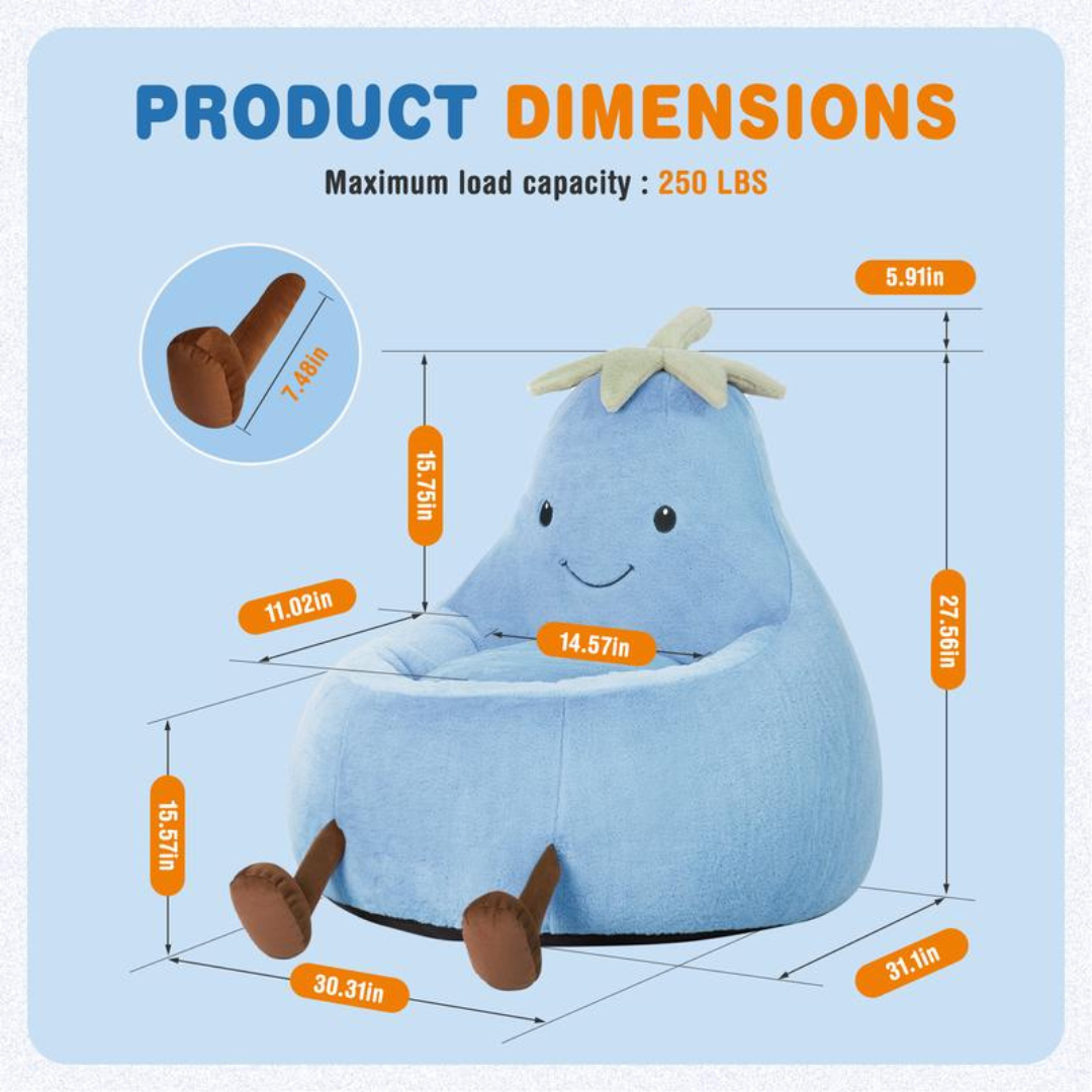 Eggplant Bean Bag Chair